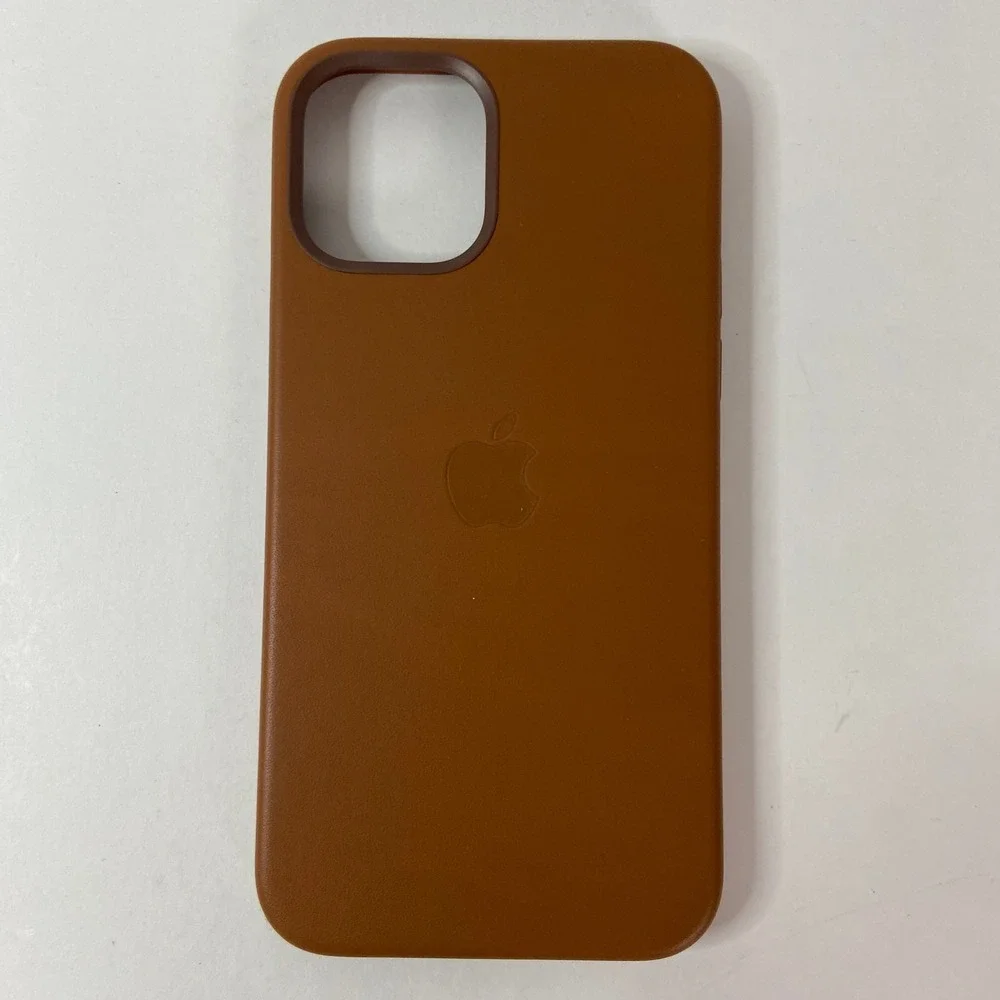 Apple iPhone 12 12 Pro Leather Case MagSafe Saddle Brown A2494 MHKF3ZM/A